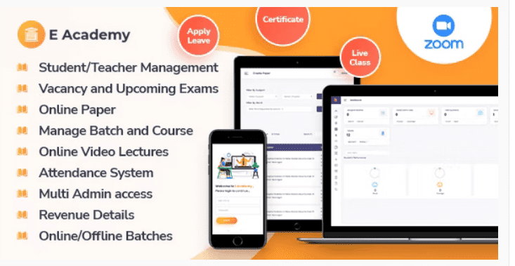 [codecanyon] E-Academy v1.0.12 NULLED - Online Classes / Institute / Tuition And Course Management (Android App + Admin Panel) (2022)
